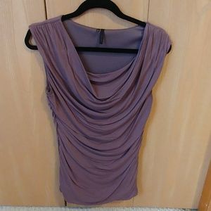 Purple roushed top